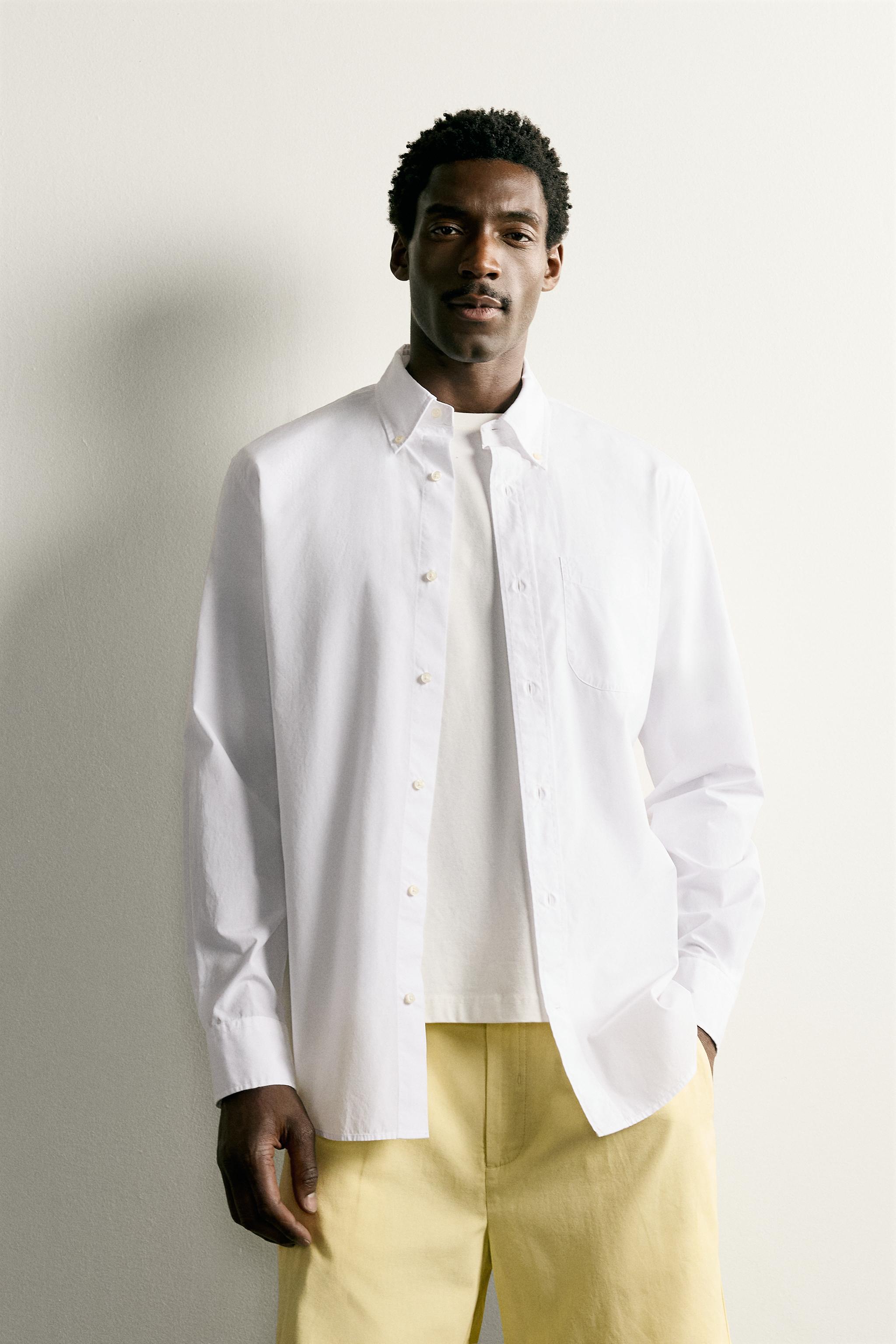 COTTON REGULAR FIT SHIRT — White