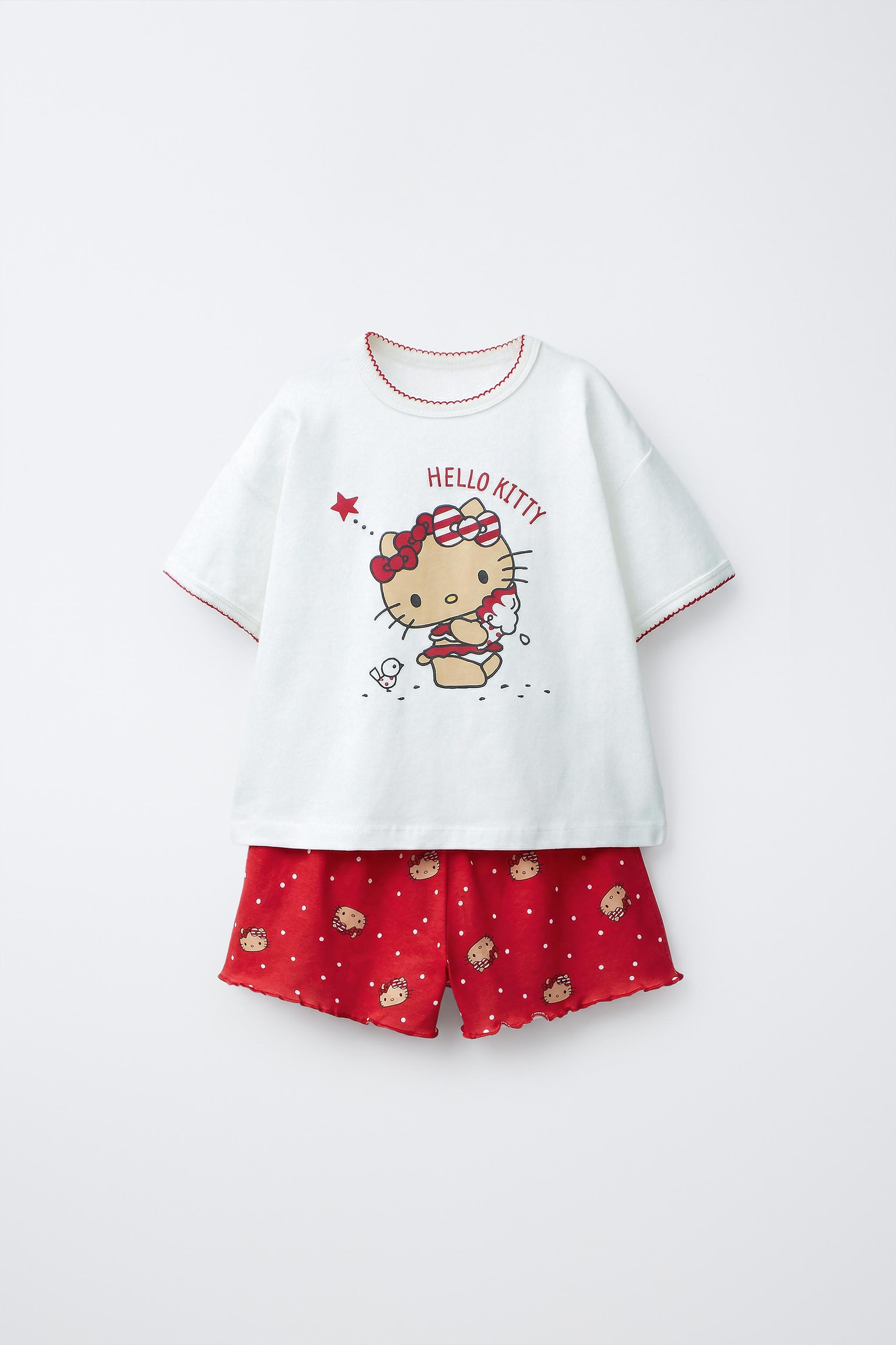 2-6歳用 HELLO KITTY © SANRIO パジャマ - ホワイト/レッド | ZARA