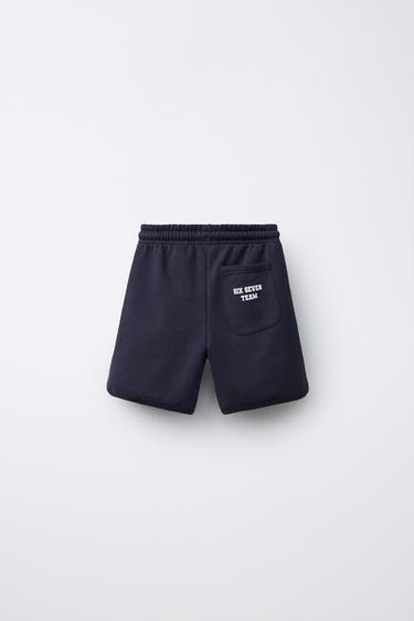 TEAM SIX SEVEN PLUSH BERMUDA SHORTS - Navy blue by Zara