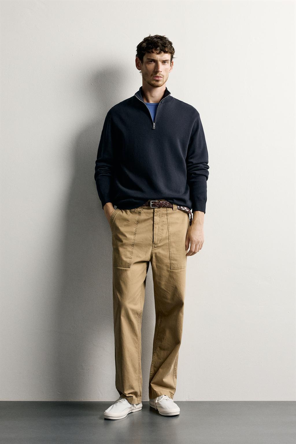 REGULAR FIT QUARTER-ZIP JUMPER