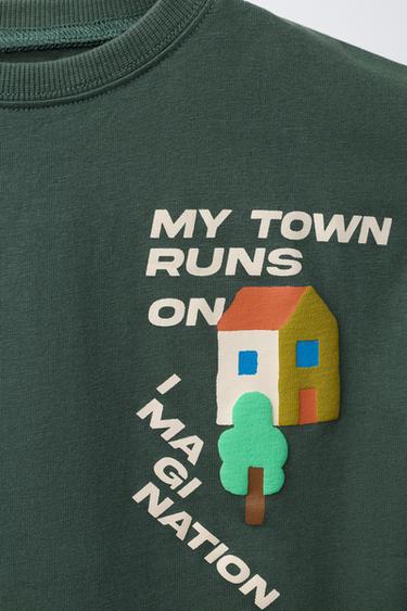 LANDSCAPE RELIEF T-SHIRT - Dark green by Zara - Image 2
