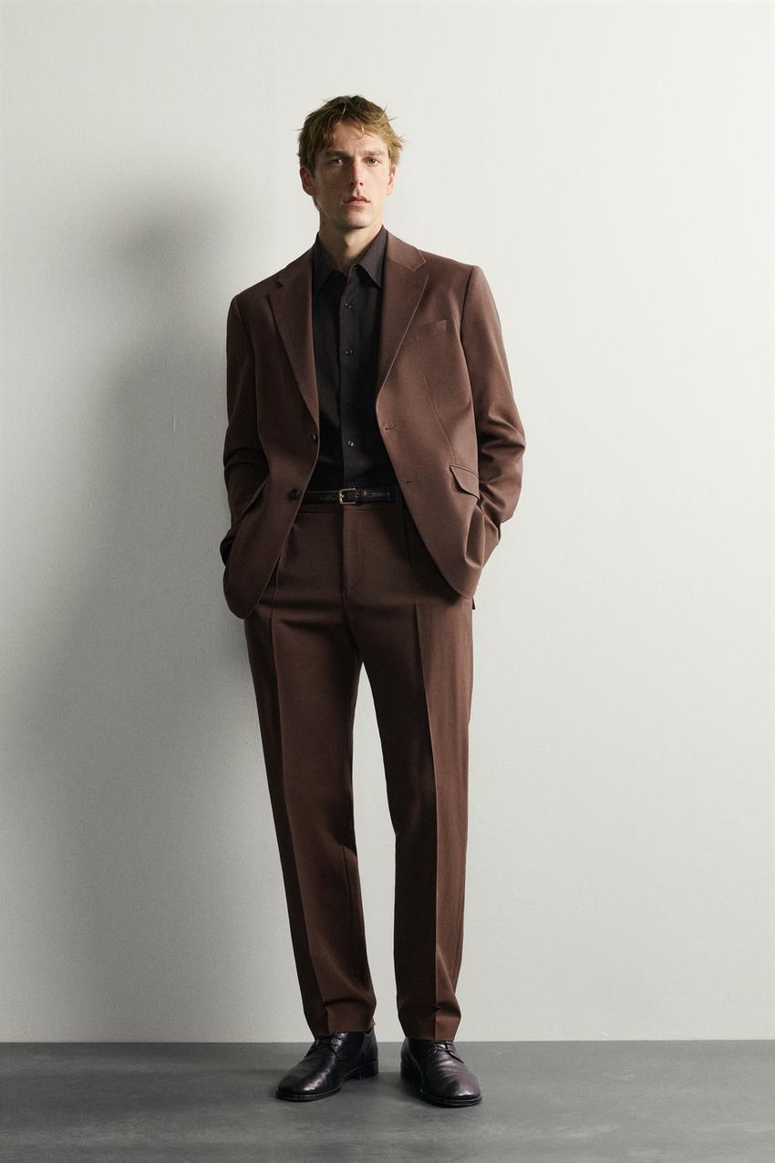 dark brown dress pants Men Office Pants| Pant |Brown Men This pair will match countless dress shirts and sportcoats Guider Regular Suit Pants Dark