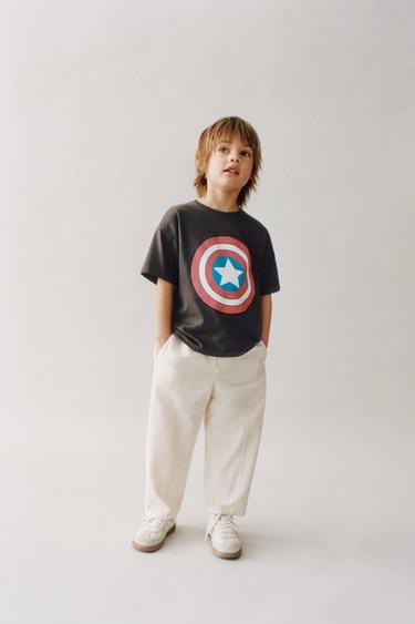 Zara CAPTAIN AMERICA © MARVEL PRINT T-SHIRT - Anthracite grey