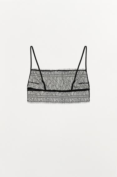 BRALETTE BANDEAU DENTELLE - Noir de Zara - Image 4