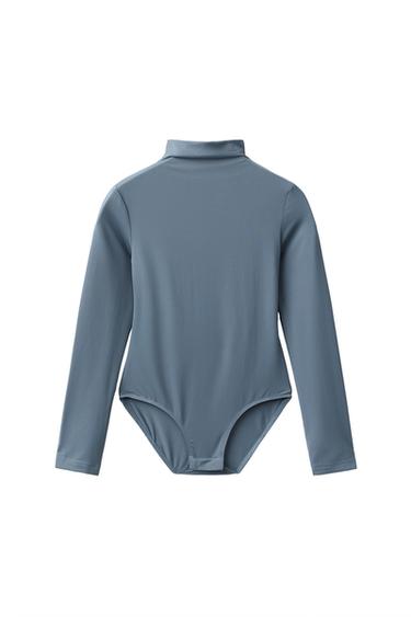 BODY POLIAMIDA MANGA LARGA - Azul lavado de Zara