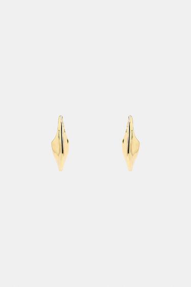 ORGANIC HOOP EARRINGS - Golden by Zara - Image 0