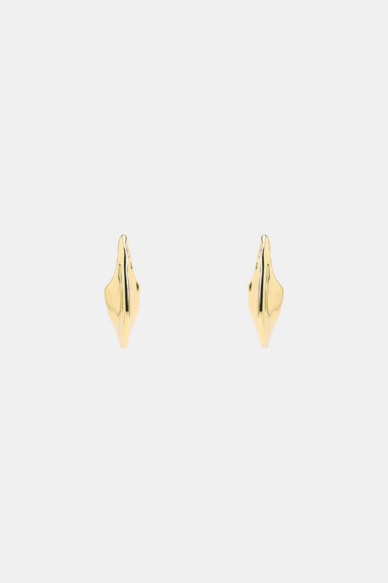 PENDIENTES ORGANICOS ARO - Dorado de Zara - Imagen 0