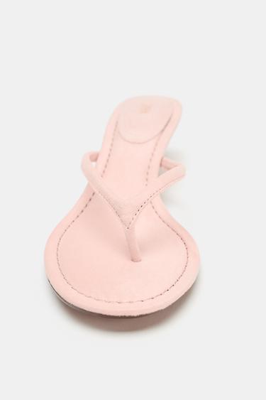 SOFT-FINISH KITTEN HEEL SANDALS - Pink by Zara - Image 3
