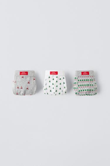 3-6 ЛЕТ/НАБОР ИЗ 3 ПАР ТРУСОВ-БОКСЕРОВ С ПРИНТОМ — Разноцветный от Zara — изображение 0