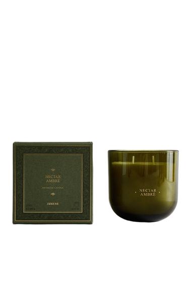 (400 G) NECTAR AMBRÉ SCENTED CANDLE - Peach by Zara