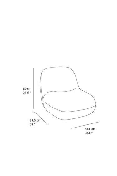 ROUND LINEN COUCH - Brown / Taupe by Zara - Image 6