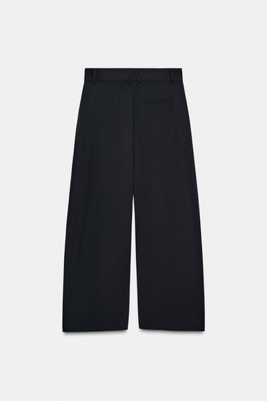 ZW COLLECTION WIDE-LEG TROUSERS WITH DARTS - Dark navy by Zara - Image 7
