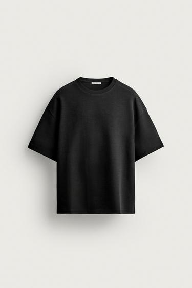 RELAXED FIT INTERLOCK SWEATSHIRT - Black by Zara