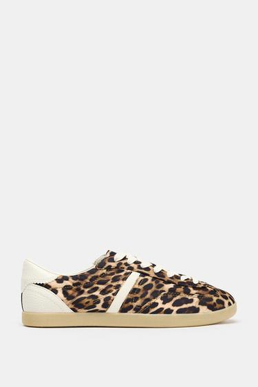 Zara ANIMAL PRINT SNEAKERS - Leopard
