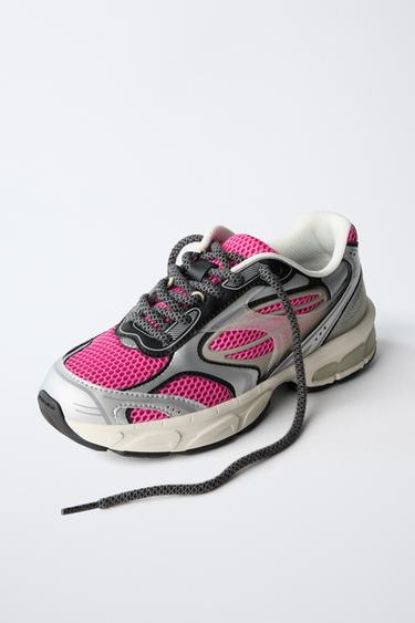 MESH TRAINERS - Pink by Zara - Image 2