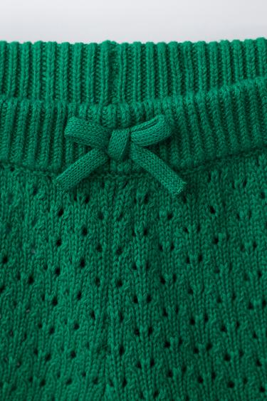 SHORT EN MAILLE CITRON CASA LAWA X ZARA KIDS - Vert de Zara - Image 2