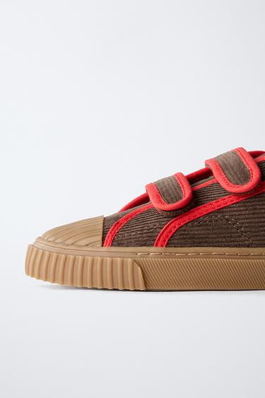 TENNIS VELOURS CÔTELÉ - Rouge de Zara - Image 3