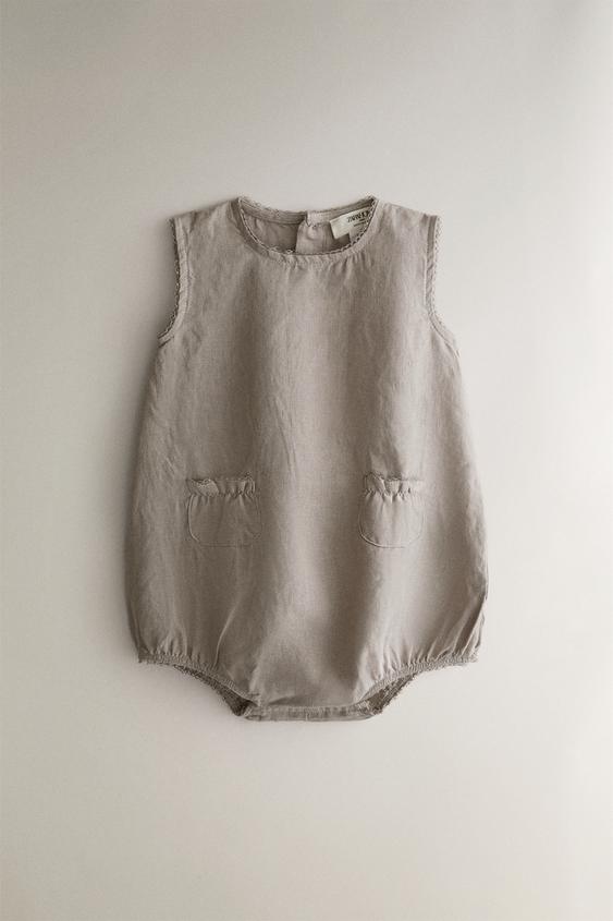 LEINEN-BODY FÜR BABYS - Grau von Zara - Bild 0