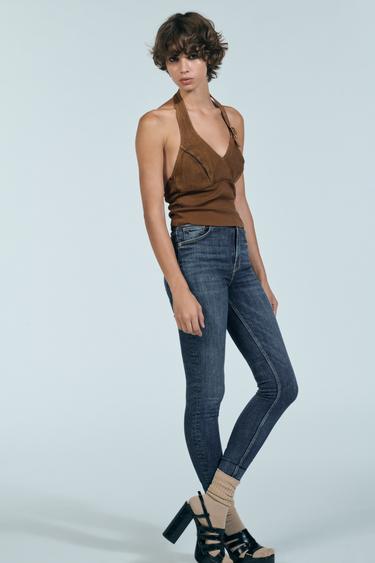 JEANS TRF SCULPT TIRO ALTO - Marino de Zara