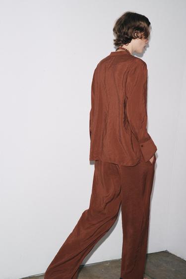 CHEMISE FLUIDE ZW COLLECTION - Caramel de Zara - Image 7