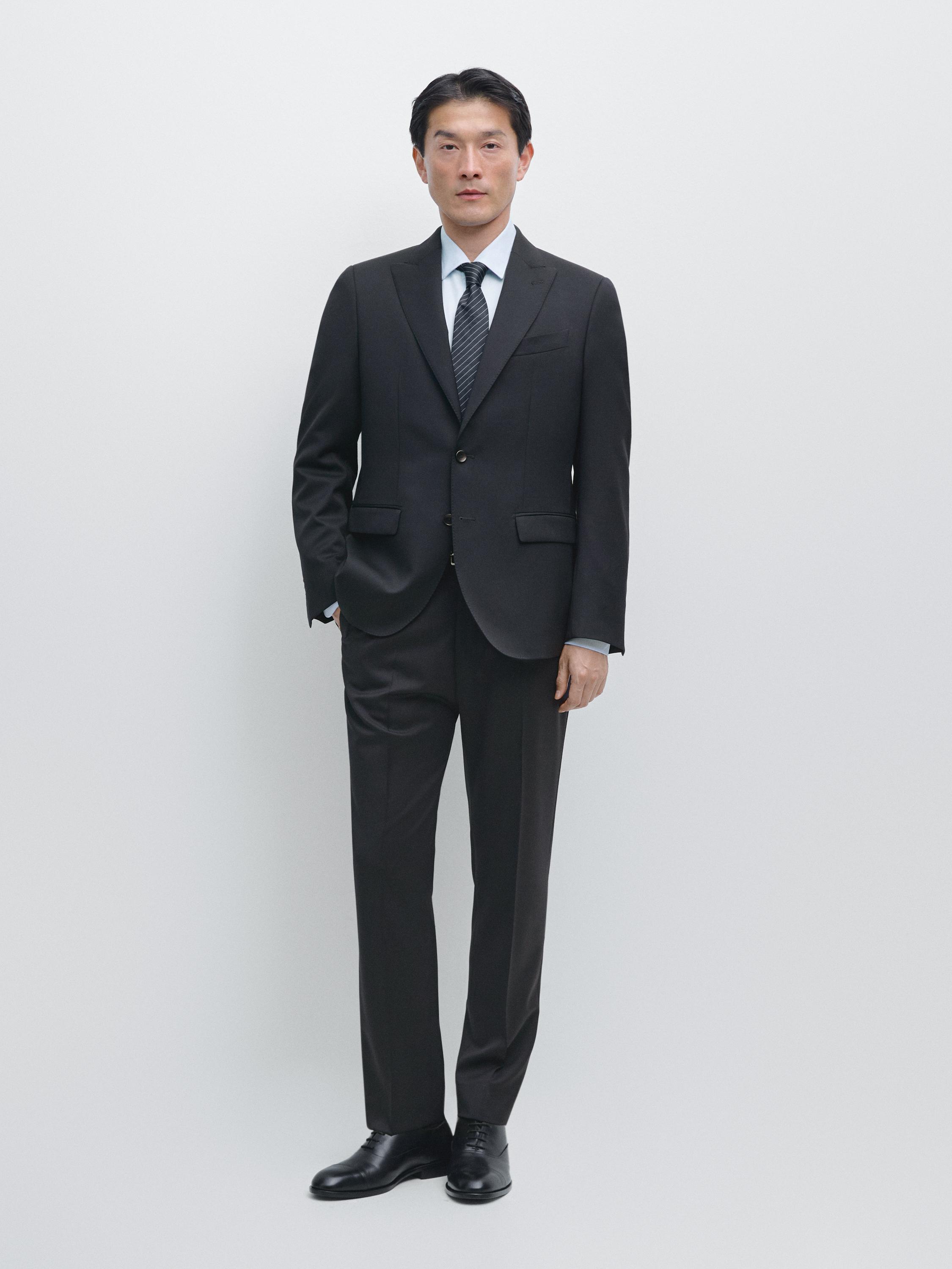 Cold wool suit trousers