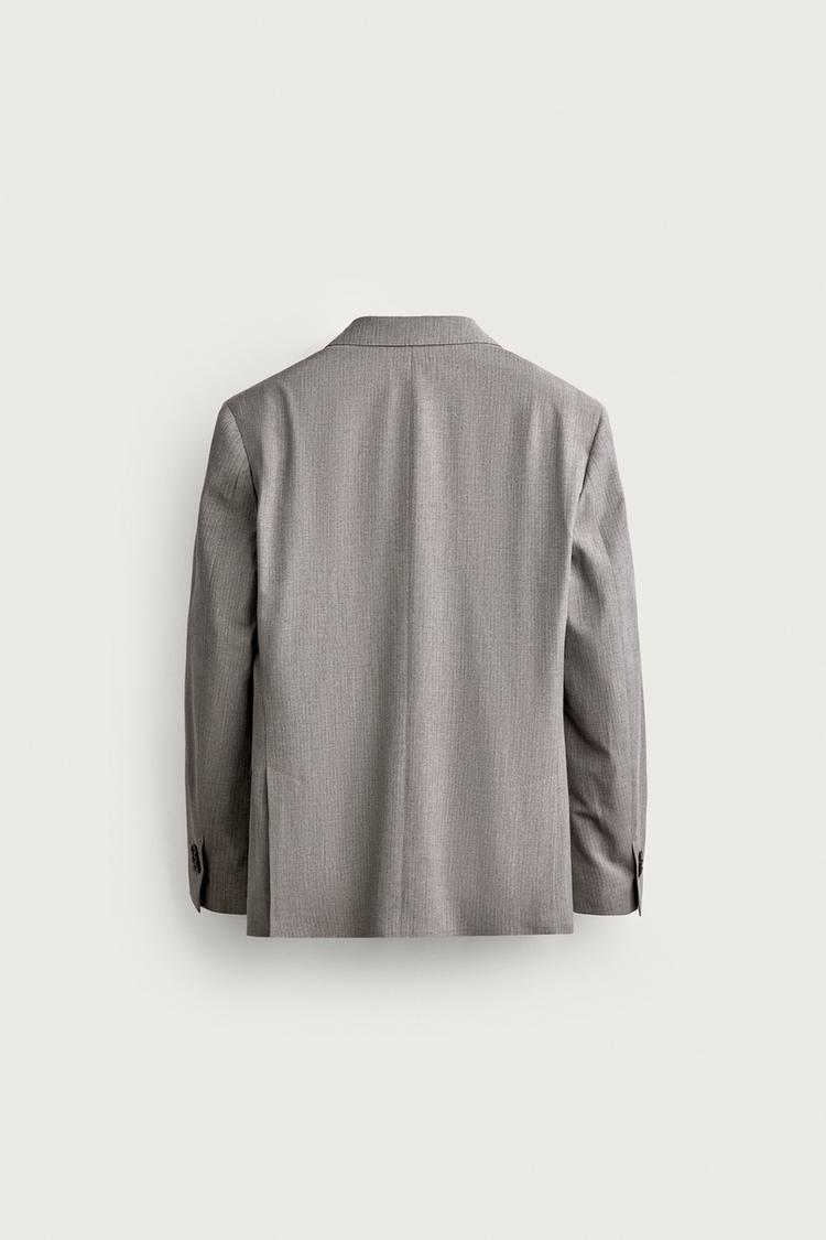 Blazer sastre cruzado a rayas 8