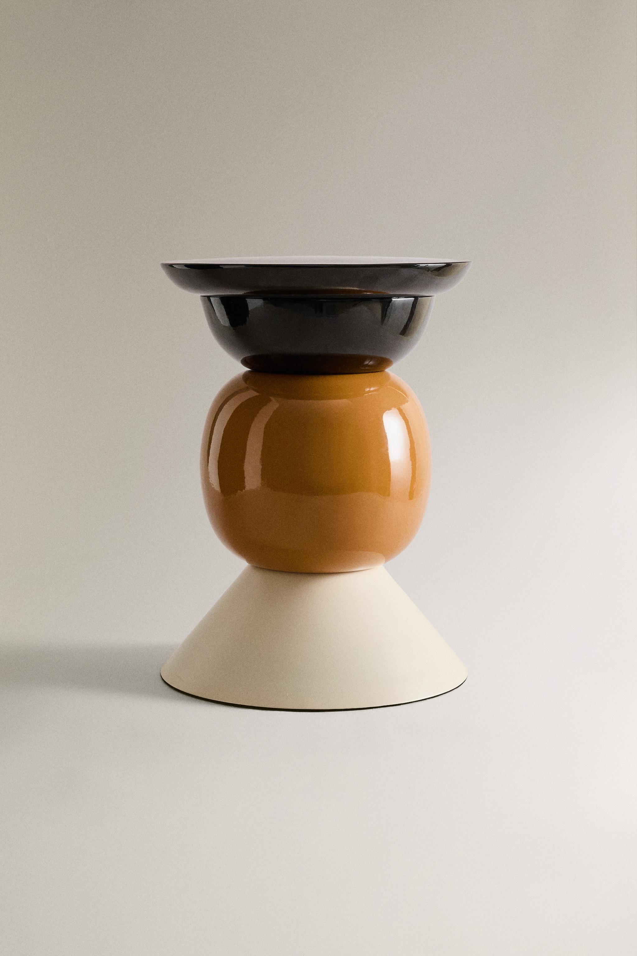 TABLE D'APPOINT BRILLANT MAT X COLLAGERIE