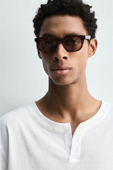 BUTTON NECK T-SHIRT - White by Zara - Image 5