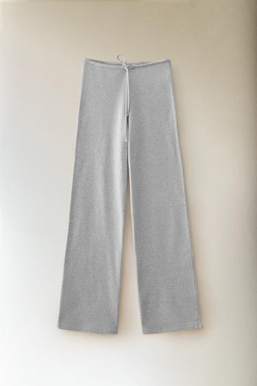 RIBBED TROUSERS - Grey by Zara - Image 5