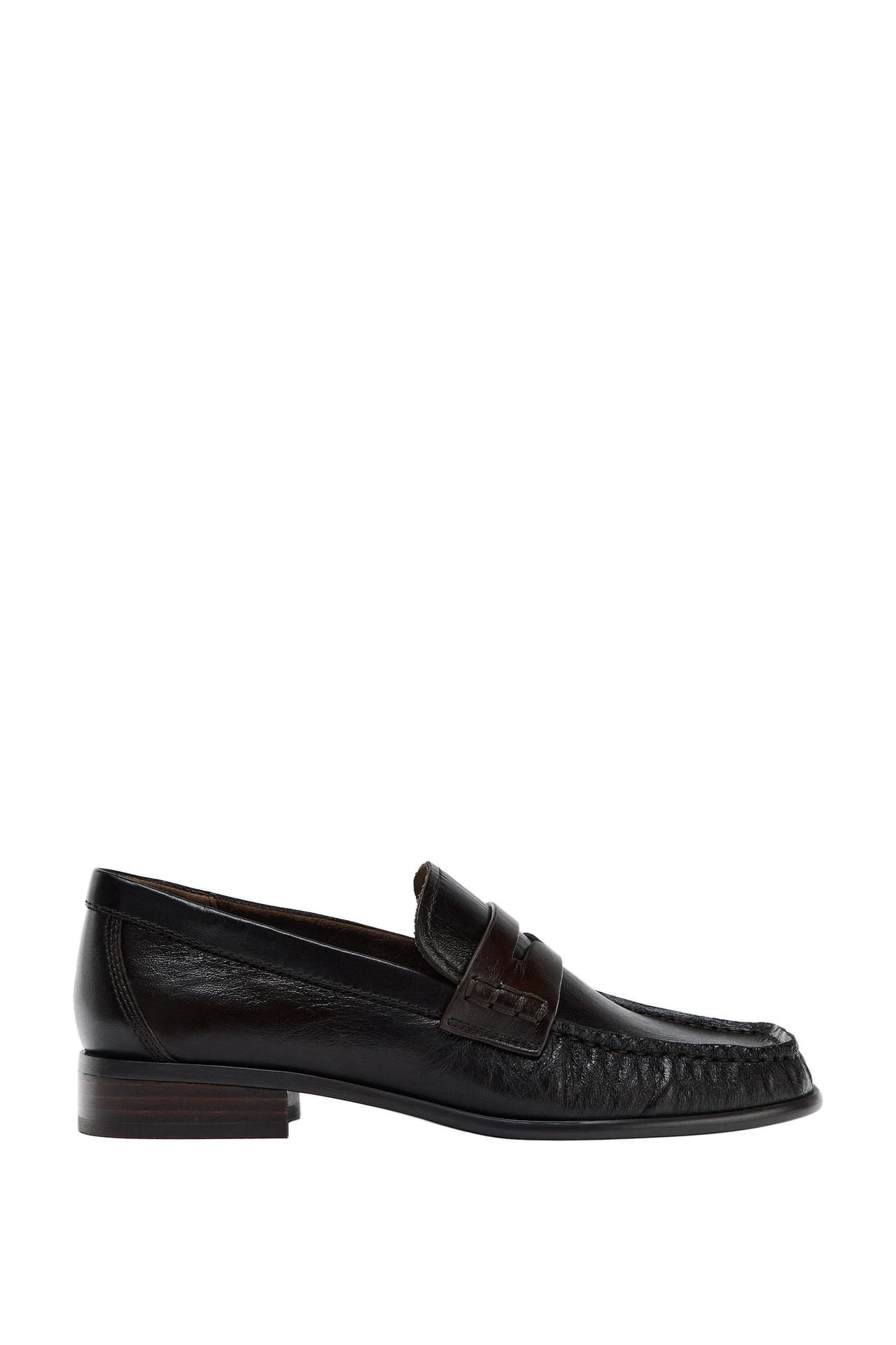 LEATHER LOAFERS WITH SQUARE TOE