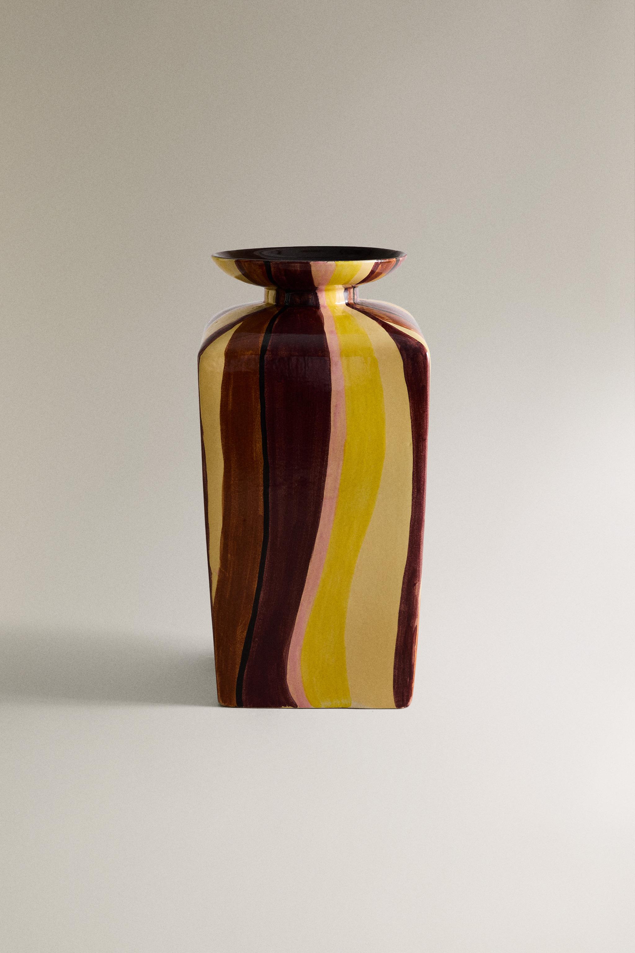 VASE CÉRAMIQUE RAYURES X COLLAGERIE