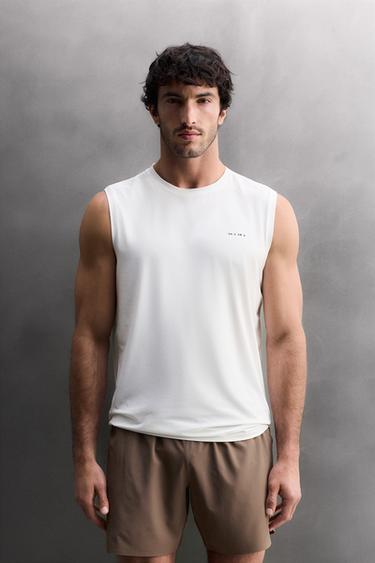 CAMISETA TANK TÉCNICA - Blanco de Zara