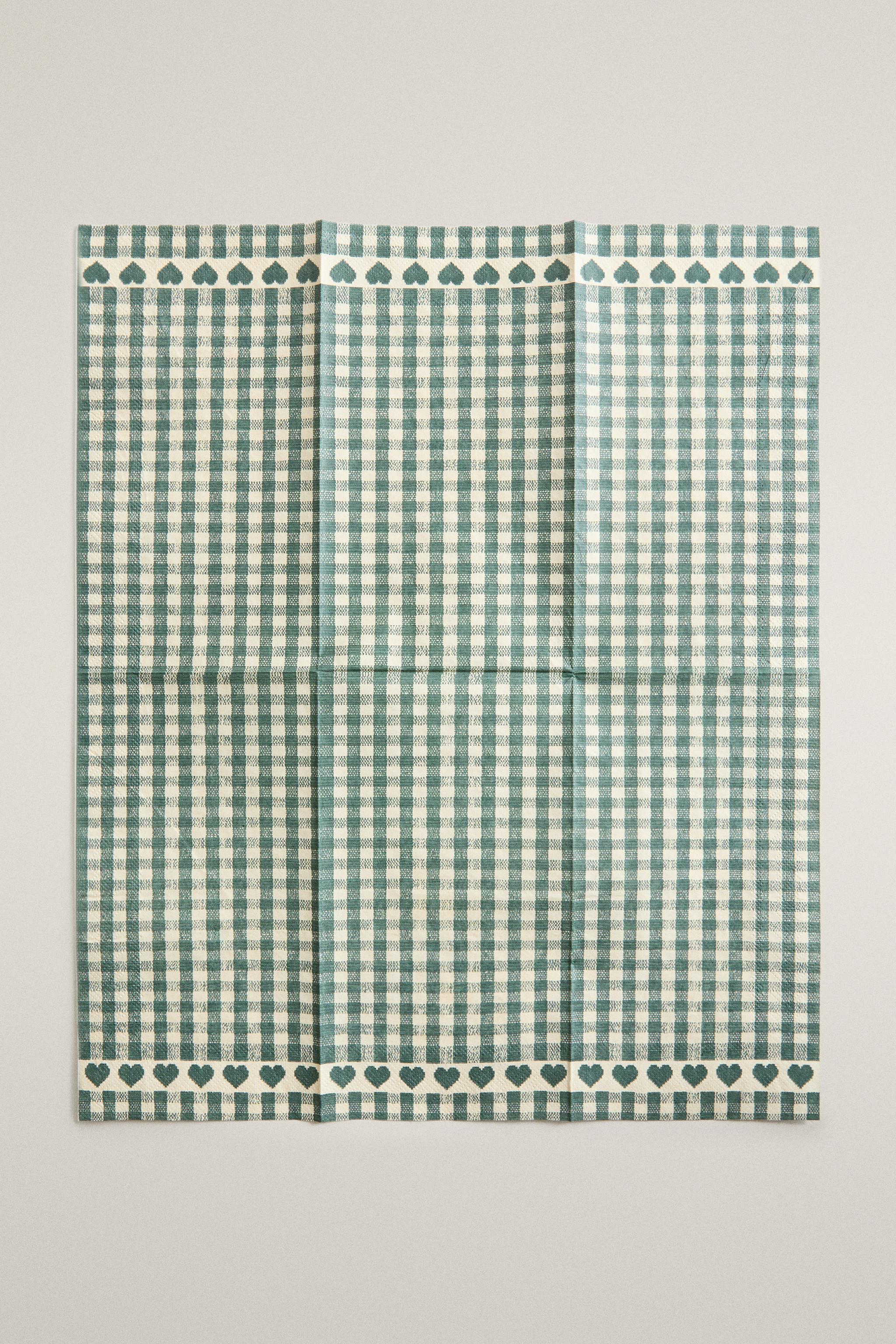 LOT DE SERVIETTES DE TABLE EN PAPIER CŒURS DE NOËL (LOT DE 30)