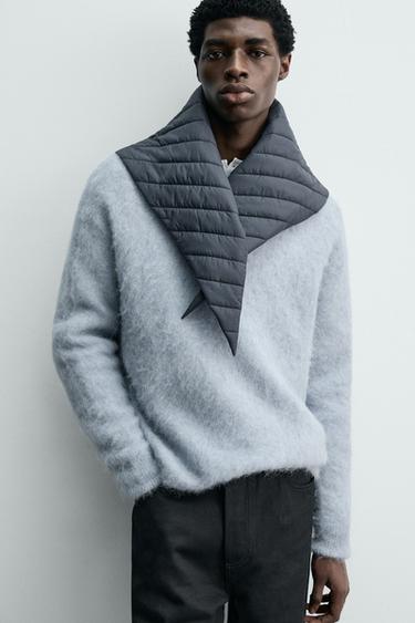 BANDANA TRIANGULAIRE MATELASSÉ - Bleu / Gris de Zara - Image 3