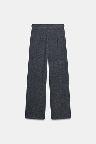 PANTALON EN SERGÉ SOFT - Gris chiné de Zara - Image 6