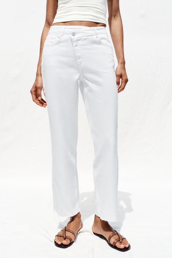 Mom Jeans Jeans Blanco Mujer Zara Women's White Jeans ZARA Australia