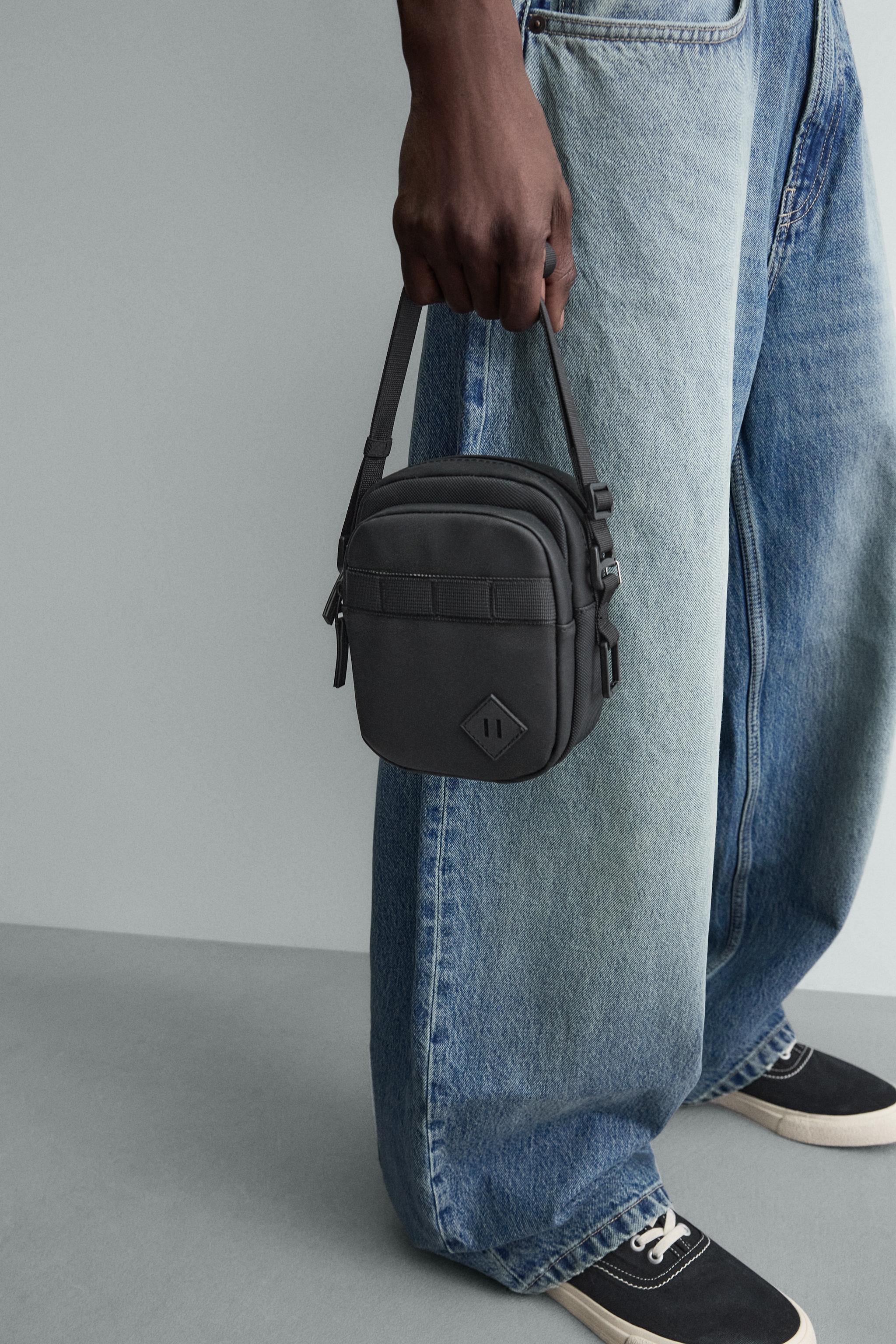 RUBBERIZED CROSSBODY BAG - Black | ZARA United States