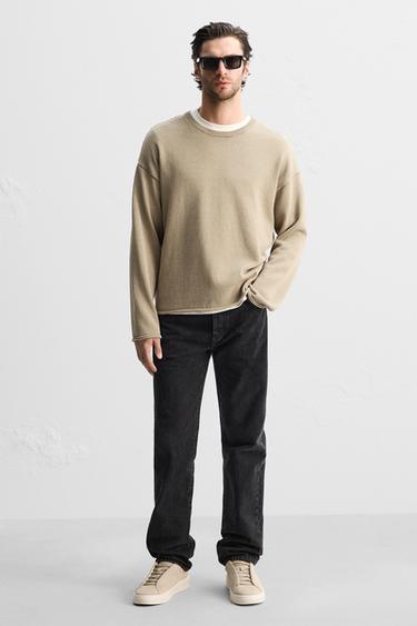 LEATHER TRAINERS - SAND/BROWN by Zara - Image 0