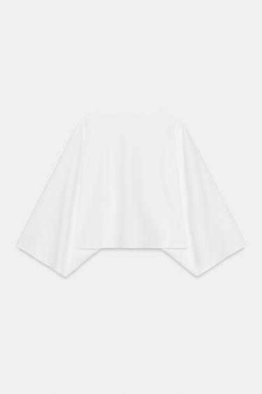 T-SHIRT CAPE - Blanc de Zara - Image 6