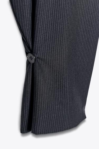 ZW COLLECTION PINSTRIPE BALLOON TROUSERS - Navy blue by Zara - Image 8