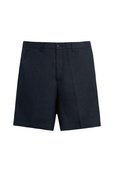 100% LINEN BERMUDA SHORTS