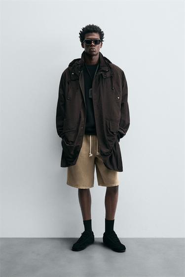 TECHNICAL TRENCH COAT - Brown by Zara