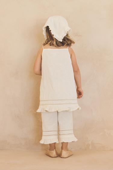2-5 YEARS/ LIMITED EDITION LINEN COTTON CULOTTES - Mid-ecru by Zara