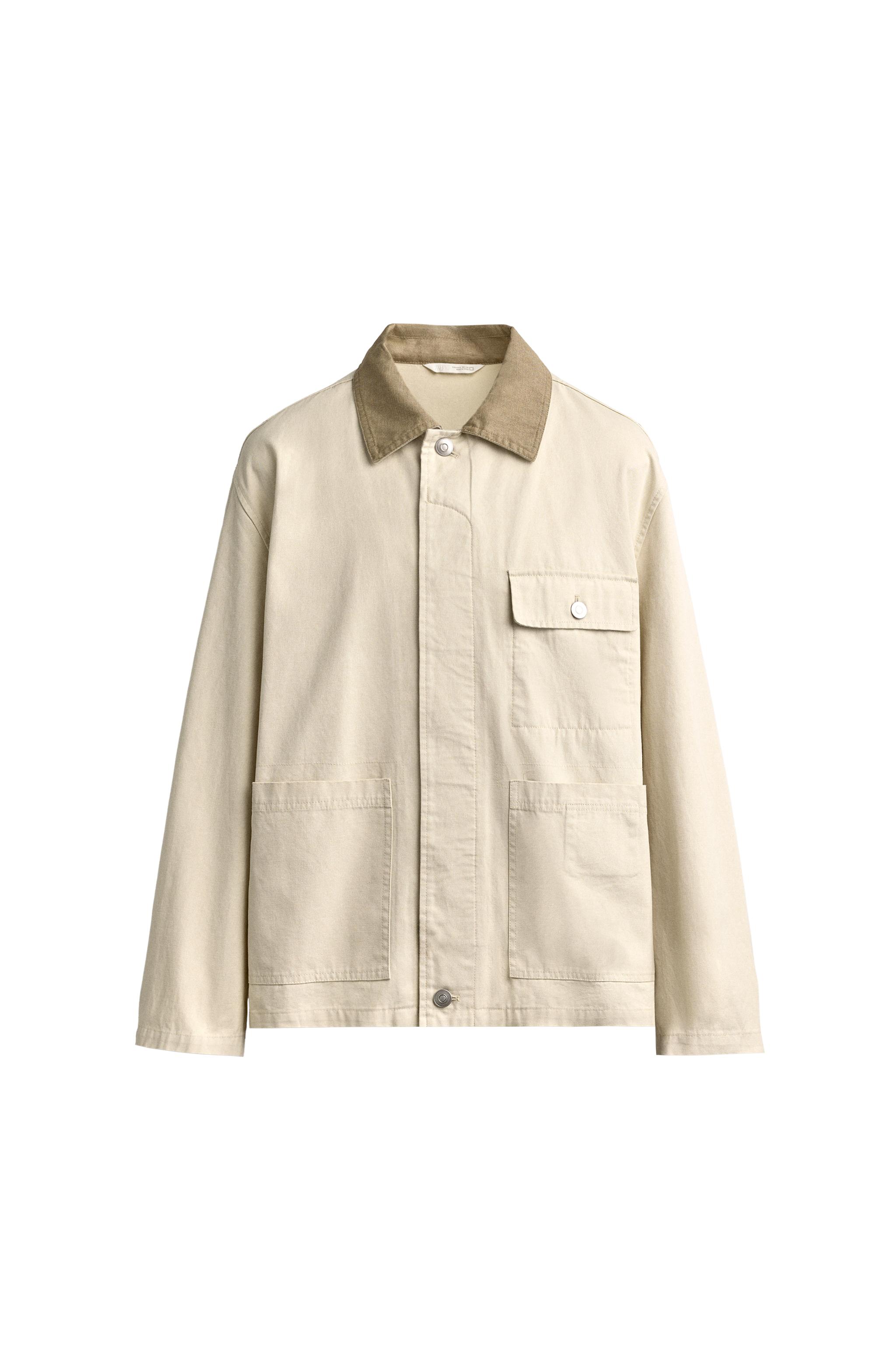 コントラストカラー リラックスフィットジャケット - バター | ZARA