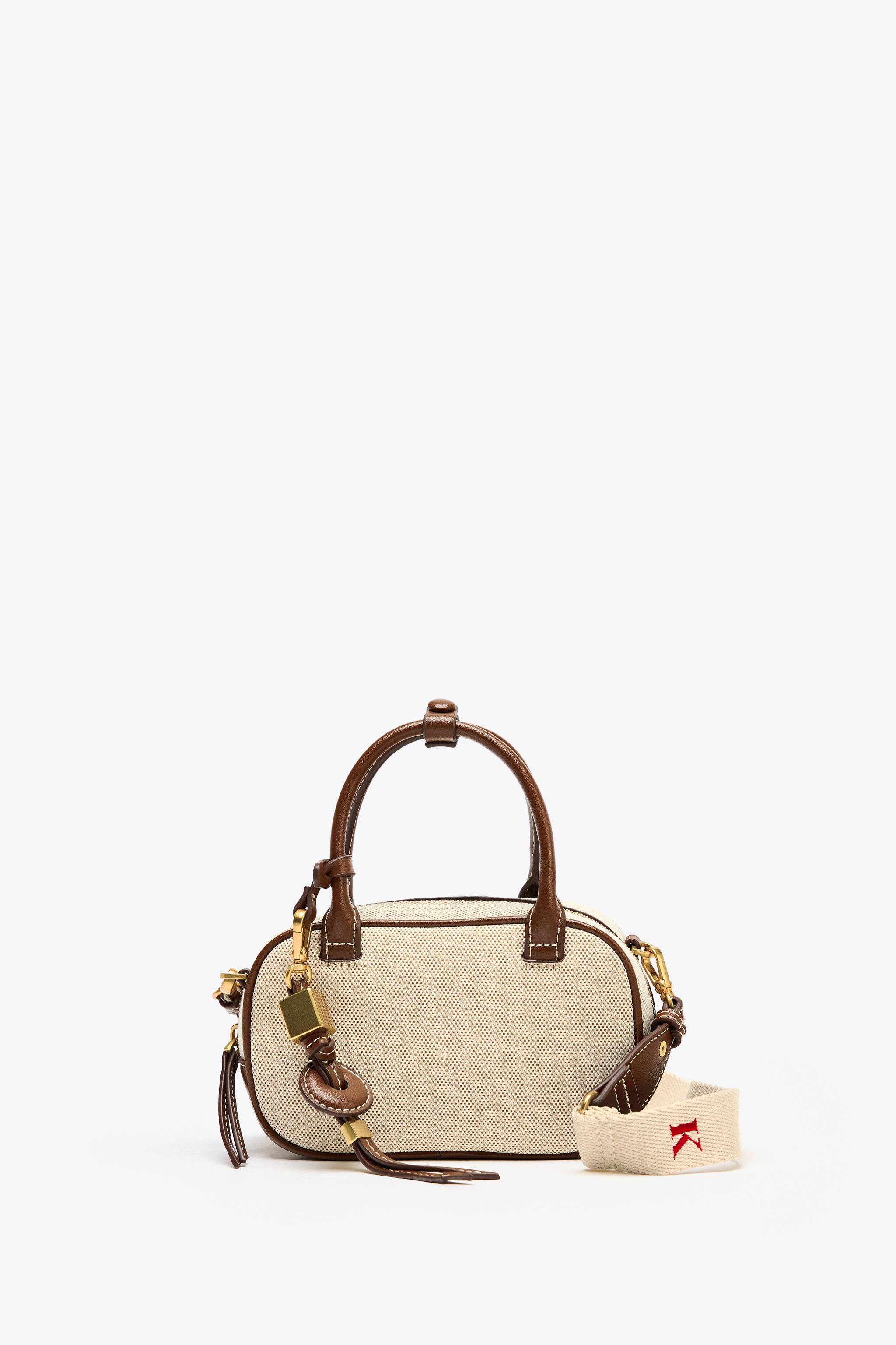 ☆ドイツ発*ZARA*新作*コントラスト2WAYミニバッグ/ECRU☆ ☆ドイツ発*ZARA*新作*コントラスト2WAYミニバッグ/ECRU☆ ZARAの「