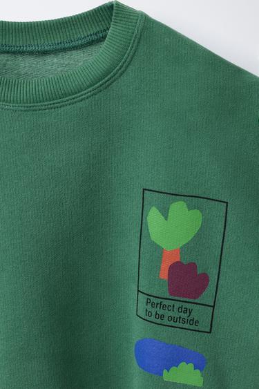 PARK PRINT SWEATSHIRT - Green by Zara - Image 2