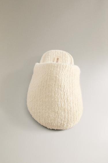 WOOL MULE SLIPPERS - Beige by Zara - Image 4