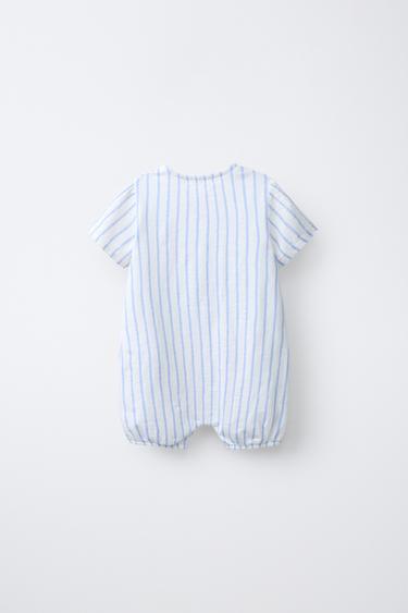 BODY TEXTURÉ À RAYURES - Bleuté de Zara - Image 1