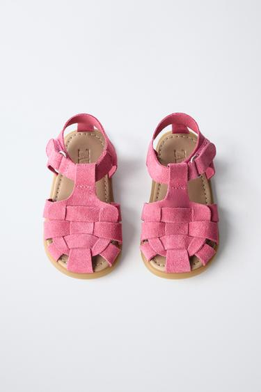 LEATHER BAREFOOT CAGE SANDALS - Pink by Zara - Image 7