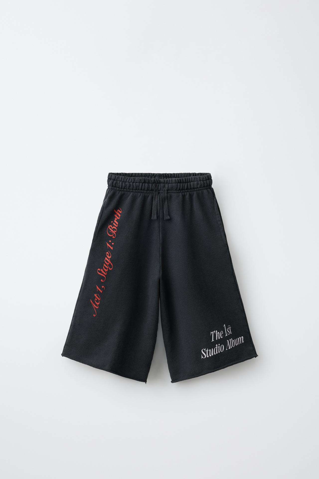 JENNIE RUBY® PRINT PLUSH BERMUDA SHORTS — Anthracite grey
